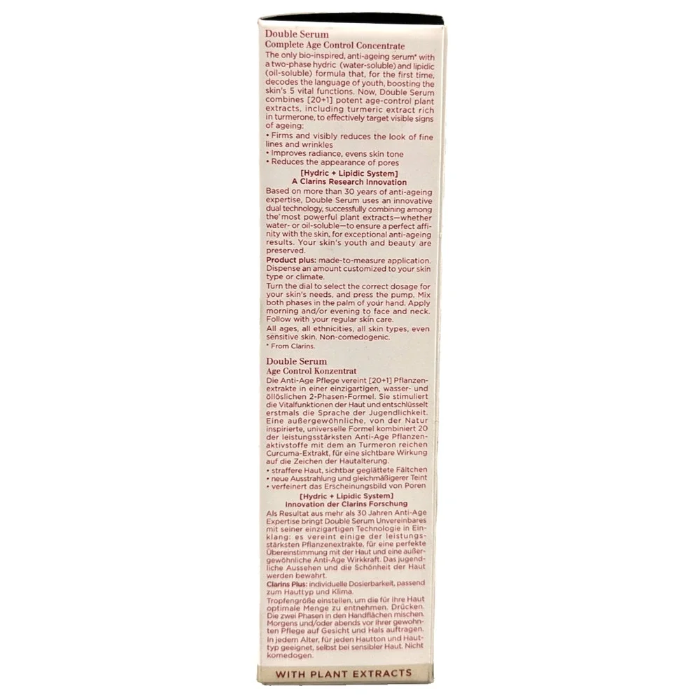 Clarins Double Serum Complete Age Control Concentrate 50ml/1.6oz New Authentic